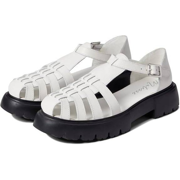 Matisse Sandals Dart Leather Fisherman Women's Size 9 White - Picture 1 of 7